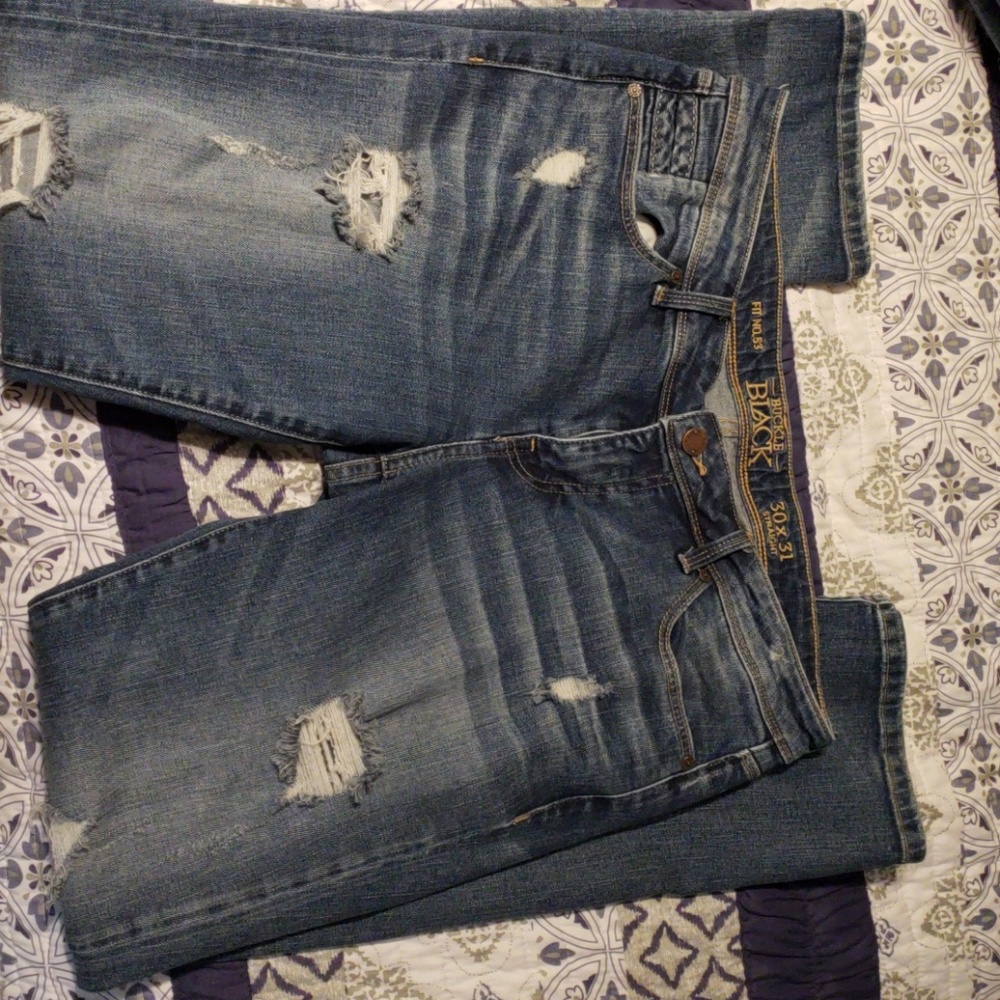 Buckle black jeans